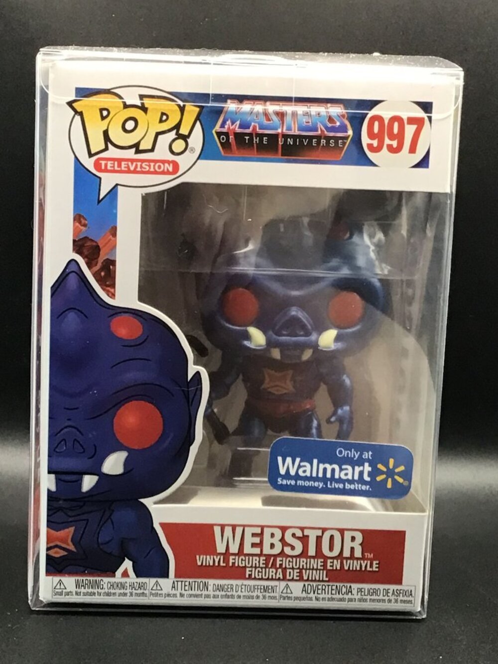 Funko Pop Masters of the Universe Webstor Metallic Walmart Exclusive w/Protector